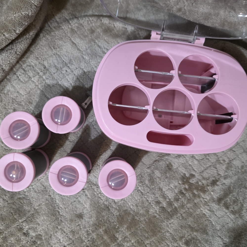 Vintage Jilbère de Paris Pink Hair Roller Set- Special Breast Cancer Edition - Picture 2 of 7